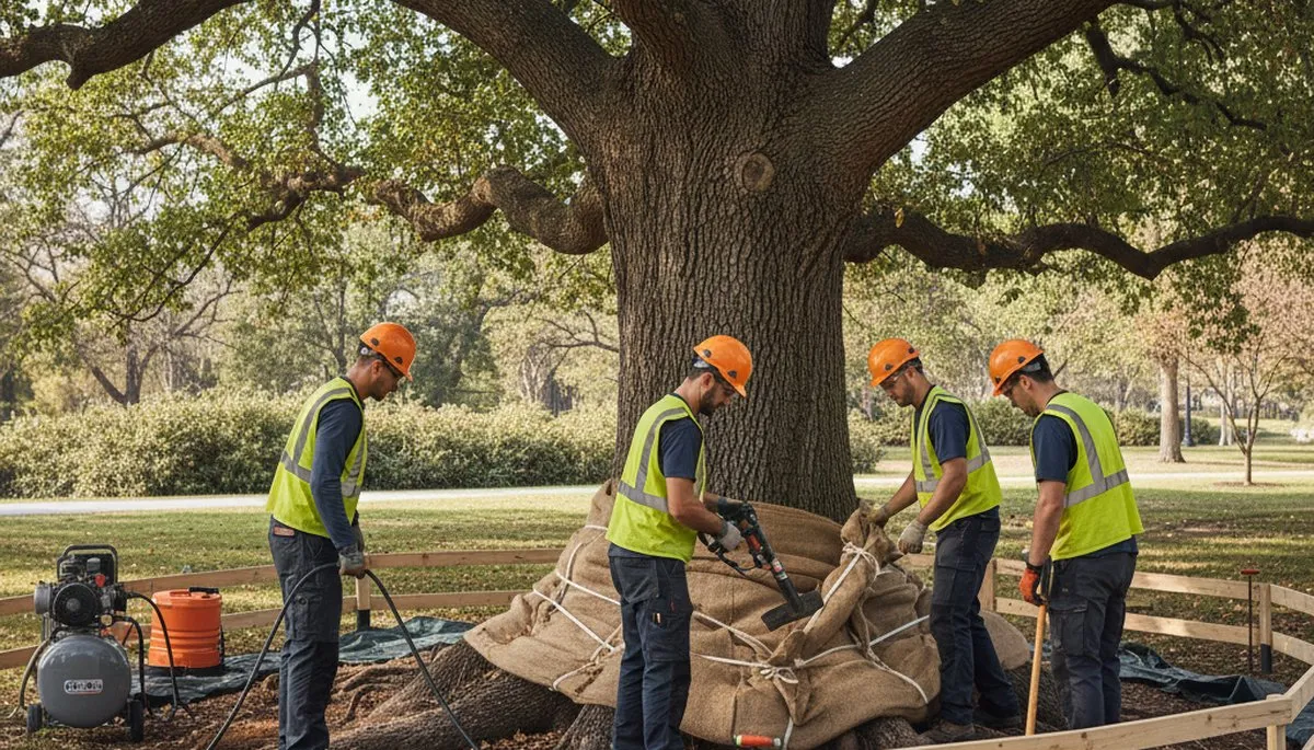 Boston MA arborist providing root protection services for healthy trees and landscape safety