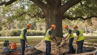 Boston MA arborist providing root protection services for healthy trees and landscape safety