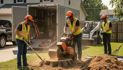 Boston, MA stump removal by Arbor Tree Care for safe, thorough tree service cleanup