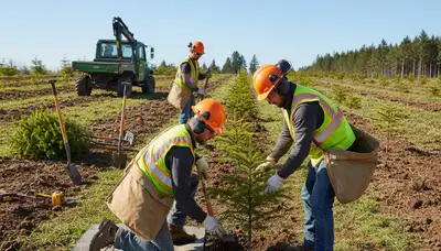 Boston, MA tree planting service preparing a new tree for healthy growth